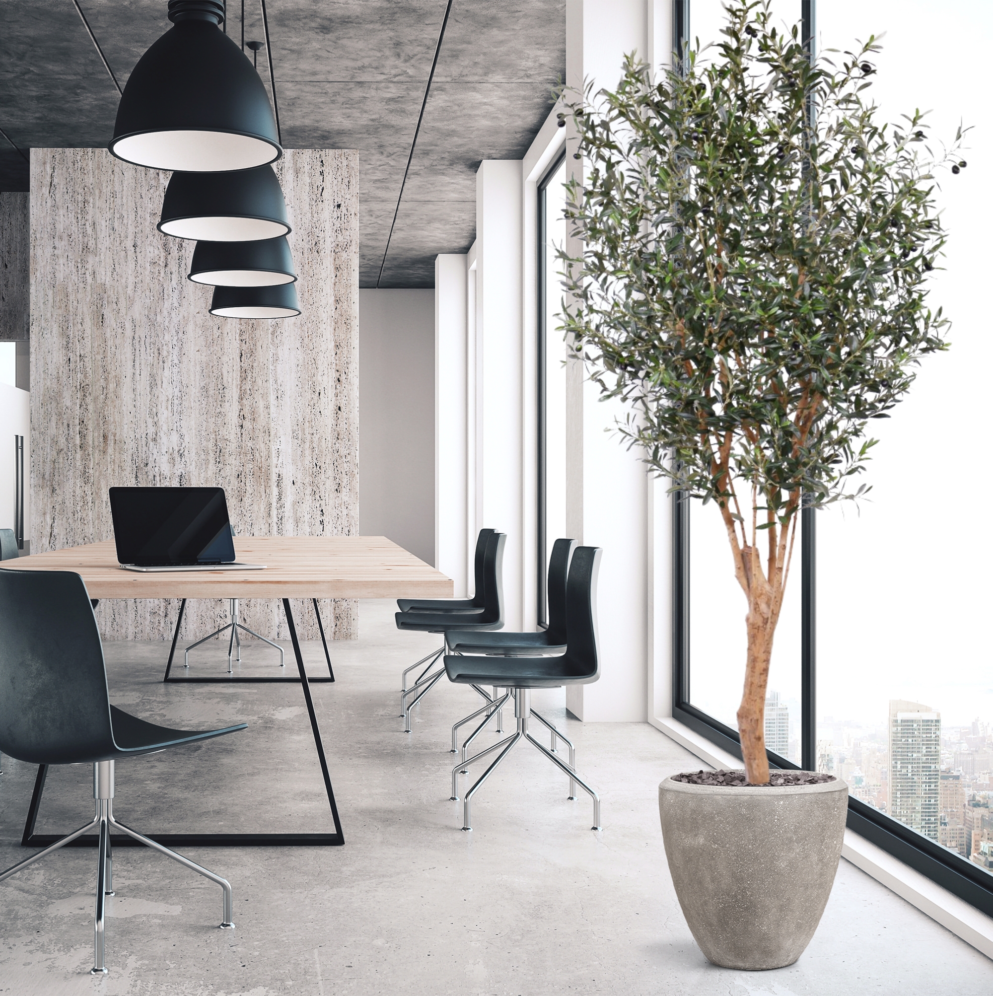 Olijf Deluxe kunstboom 250cm 1 Olijf Deluxe kunstboom 250cm