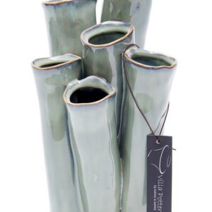 New Juul Vaas porselein 13x25cm olijf