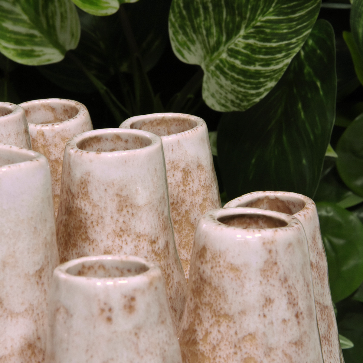 Tuitvaas Tulp XL keramiek 29cm Creme-bruin 1 Tuitvaas Tulp XL keramiek 29cm Creme-bruin