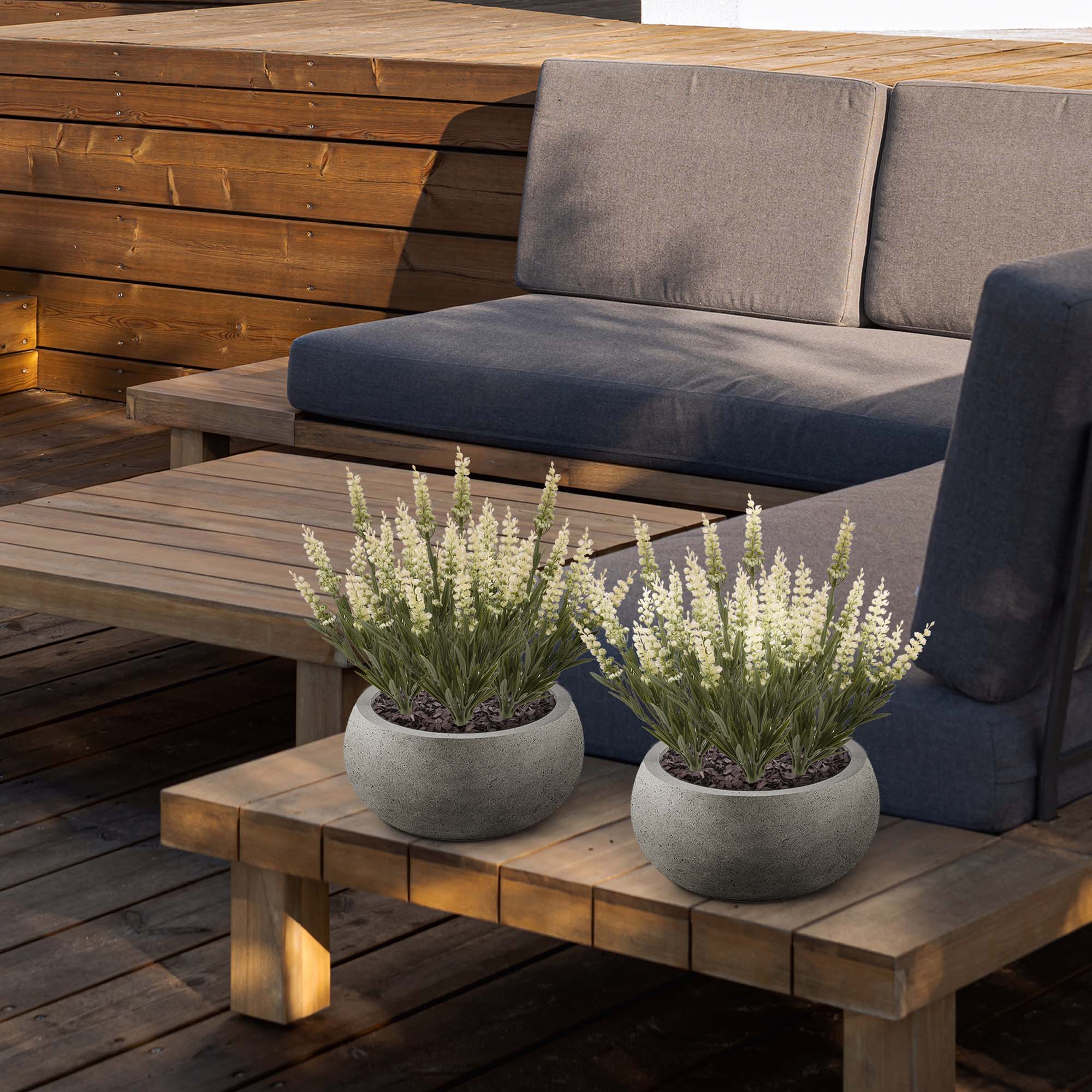 Lavender kunstplant 30cm UV creme 1 Lavender kunstplant 30cm UV creme