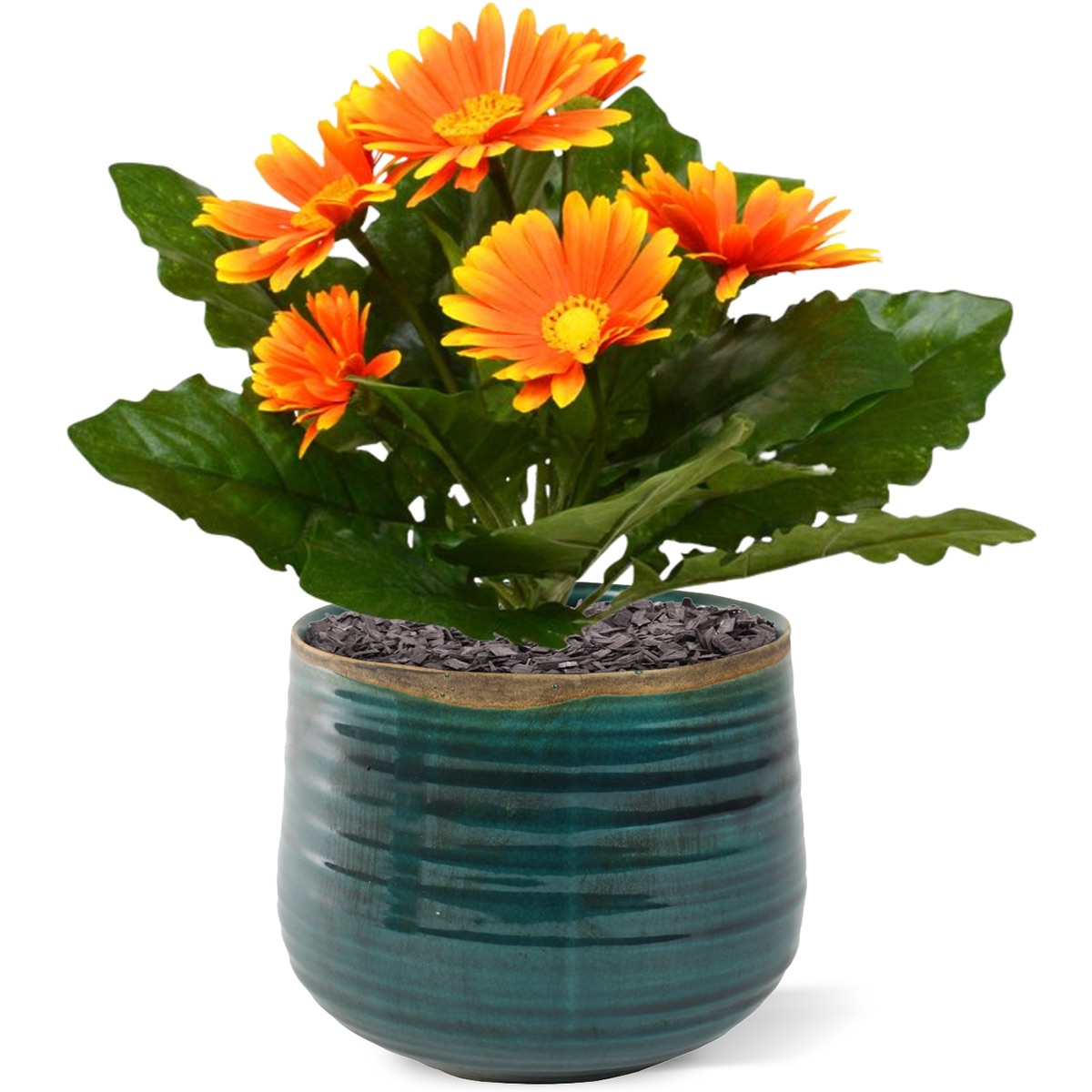 Gerbera Kunstboeket 30 cm oranje 1 Gerbera Kunstboeket 30 cm oranje