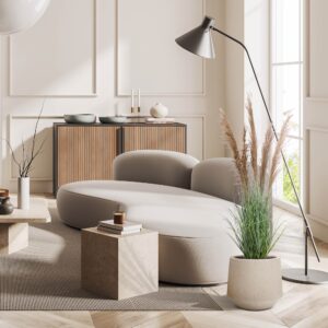 Kunst Pampas Grasplant 140cm bruin