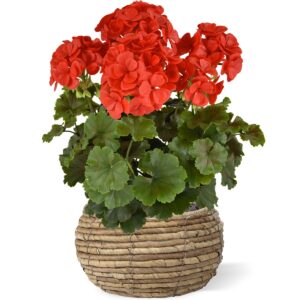 Geranium PL XL kunstplant 40cm -rood - UV bestendig