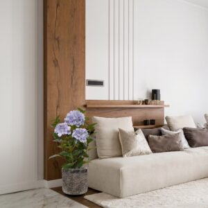 Hortensia Kunstplant in pot 65cm Blauw