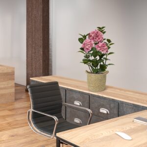 Hortensia Kunstplant in pot 65cm Roze