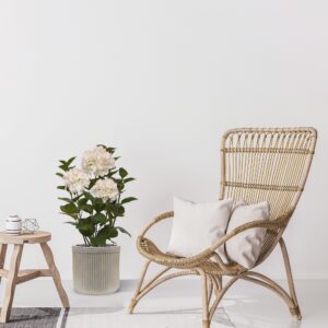 Hortensia Kunstplant in pot 65cm Wit