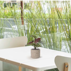 Begonia Rex kunstplant groen rood 20cm