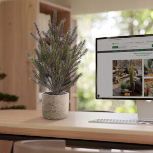 Picea Kunst Kerstboompje 40cm in kweekpot