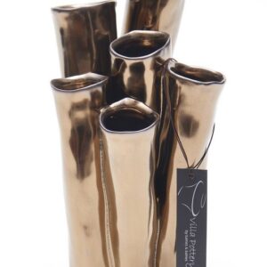 New Juul Vaas porselein 13x25cm goud