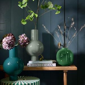 Pip Studio Vaas Metaal Medium Middengroen 24x40cm