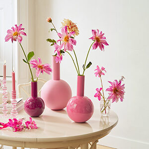 Pip Studio Vaas Metaal Klein Felroze 15x26cm