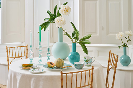 Pip Studio Vaas Metaal Klein Felblauw 15x26cm 1 Pip Studio Vaas Metaal Klein Felblauw 15x26cm