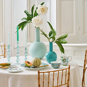 Pip Studio Vaas Metaal Groot Mat Lichtblauw 24x42cm