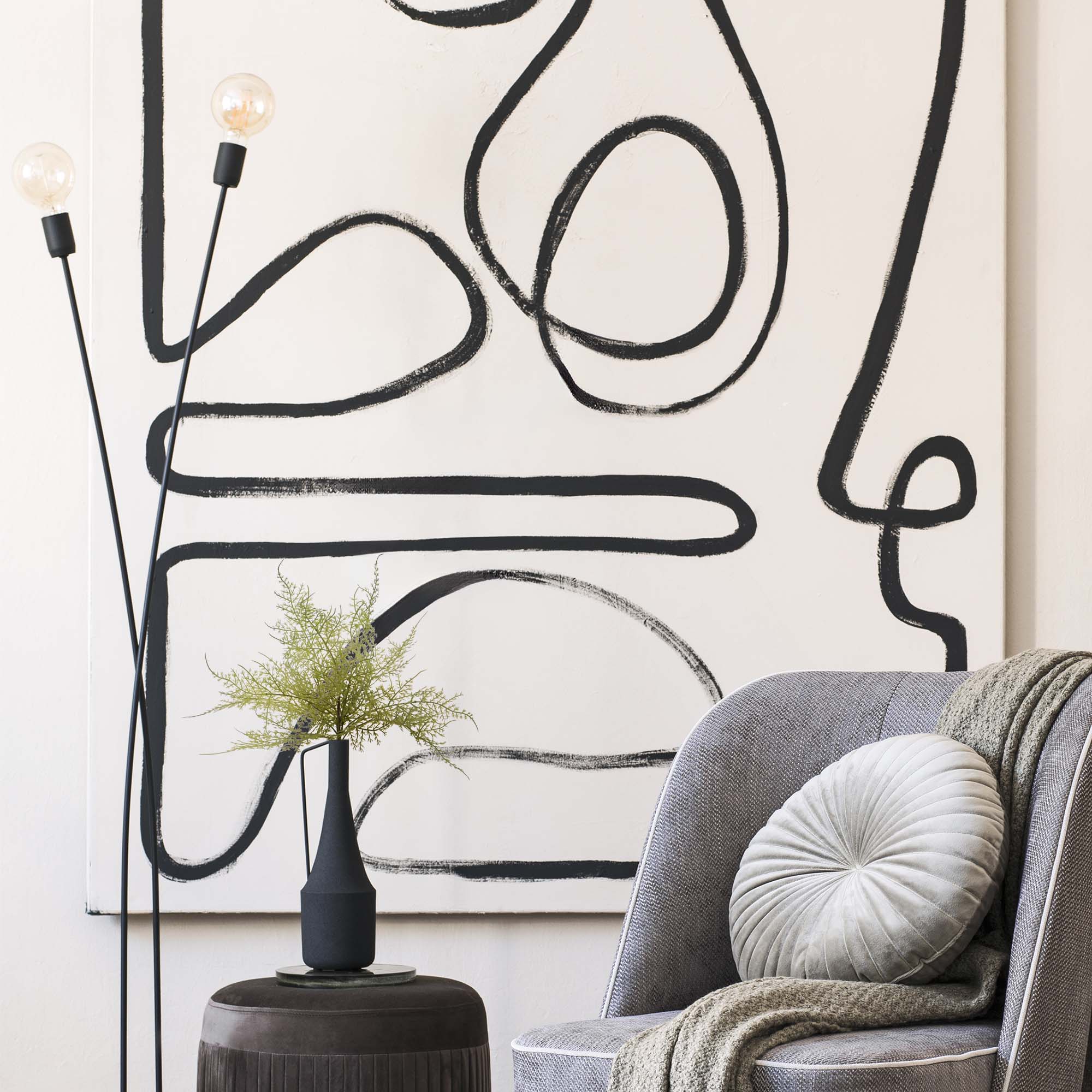 Asparagus Kunst tak 45cm grijs/groen 1 Asparagus Kunst tak 45cm grijs/groen