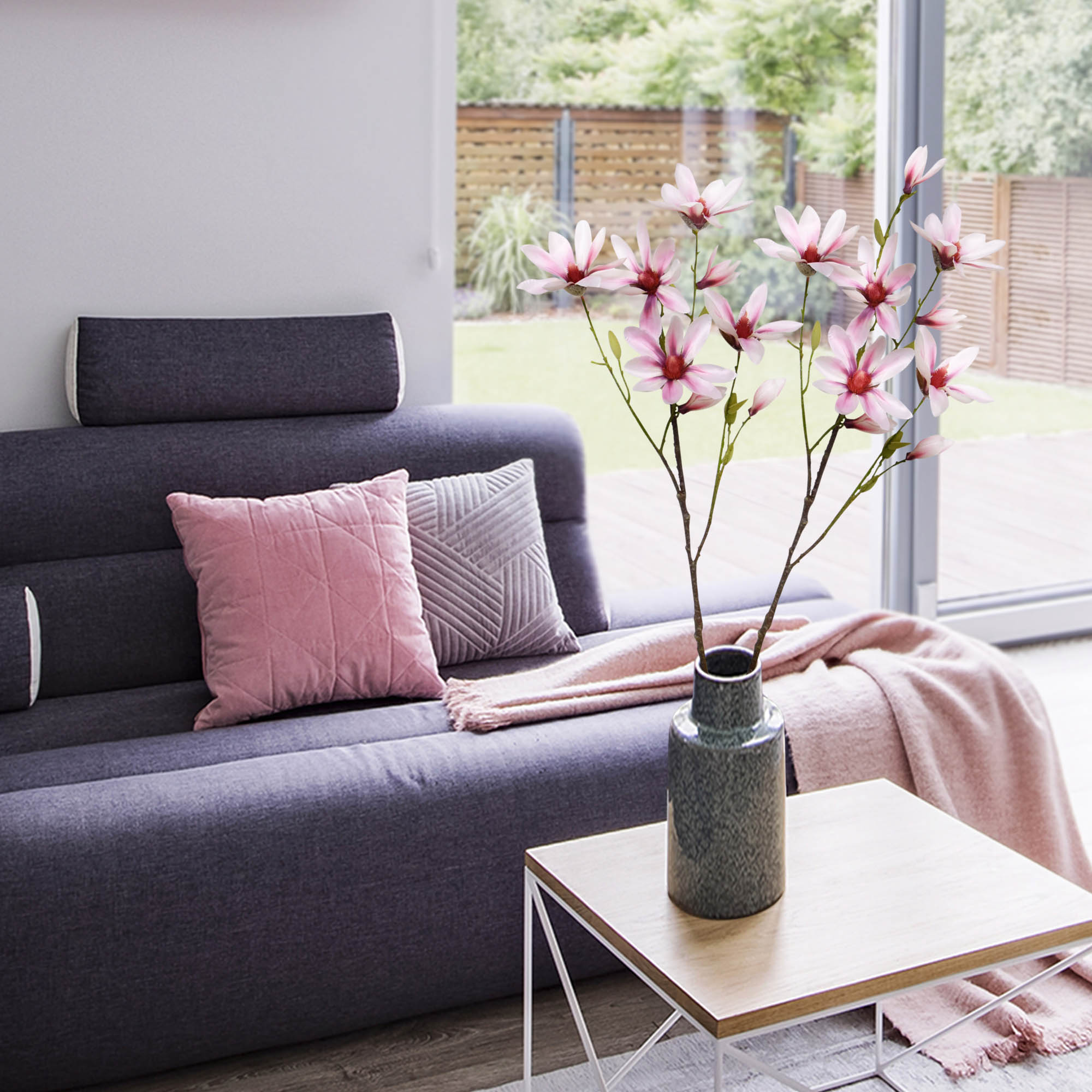 Magnolia Kunsttak Rose 100cm 1 Magnolia Kunsttak Rose 100cm