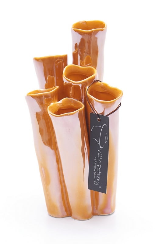 New Juul Vaas porselein 10x20cm oranje 1 New Juul Vaas porselein 10x20cm oranje