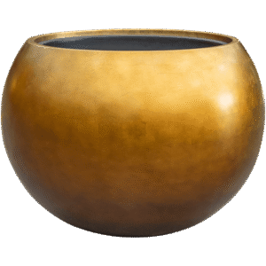 Baq Metallic Silver leaf Globe Matt Honey (met inzetbak) 60x43cm