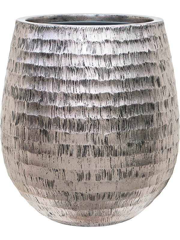 Baq Opus Hammered Darcy Zilver 38x42cm (met inzetbak) 1 Baq Opus Hammered Darcy Zilver 38x42cm (met inzetbak)