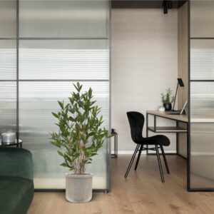 Baq Vertical Rib Cylinder Beige 30x31cm