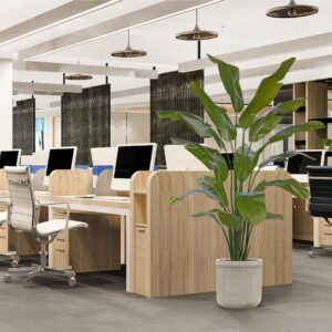 Baq Vertical Rib Cylinder Beige 40x40cm