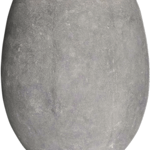 Baq Polystone Coated Plain Balloon Raw Grey (met inzetbak), 48x55cm