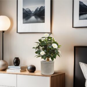 Baq Vertical Rib Cylinder Beige 23x24cm