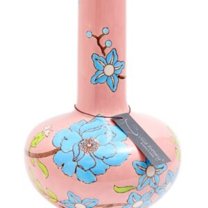 Happy Flowers Vaas porselein 18x18x31cm roze blauw