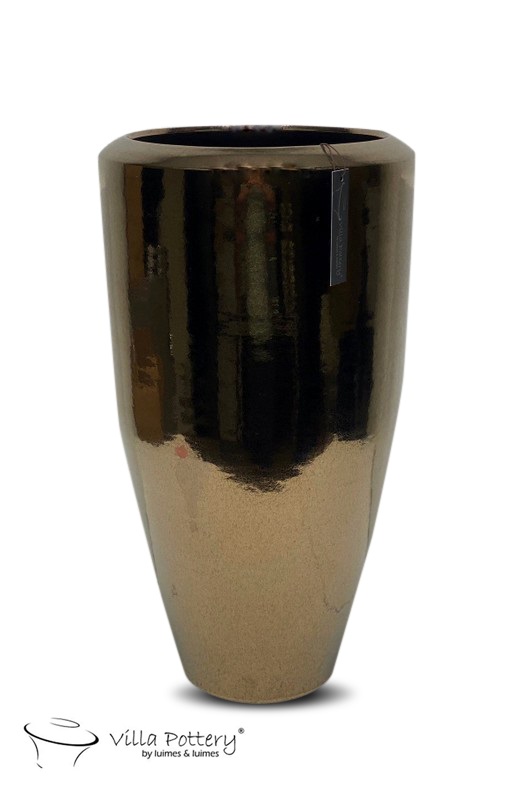 Pot Earthquake 27x50cm goud 1 Pot Earthquake 27x50cm goud