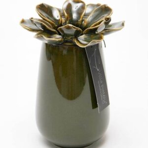 Madelief Vaas porselein 11x17cm groen