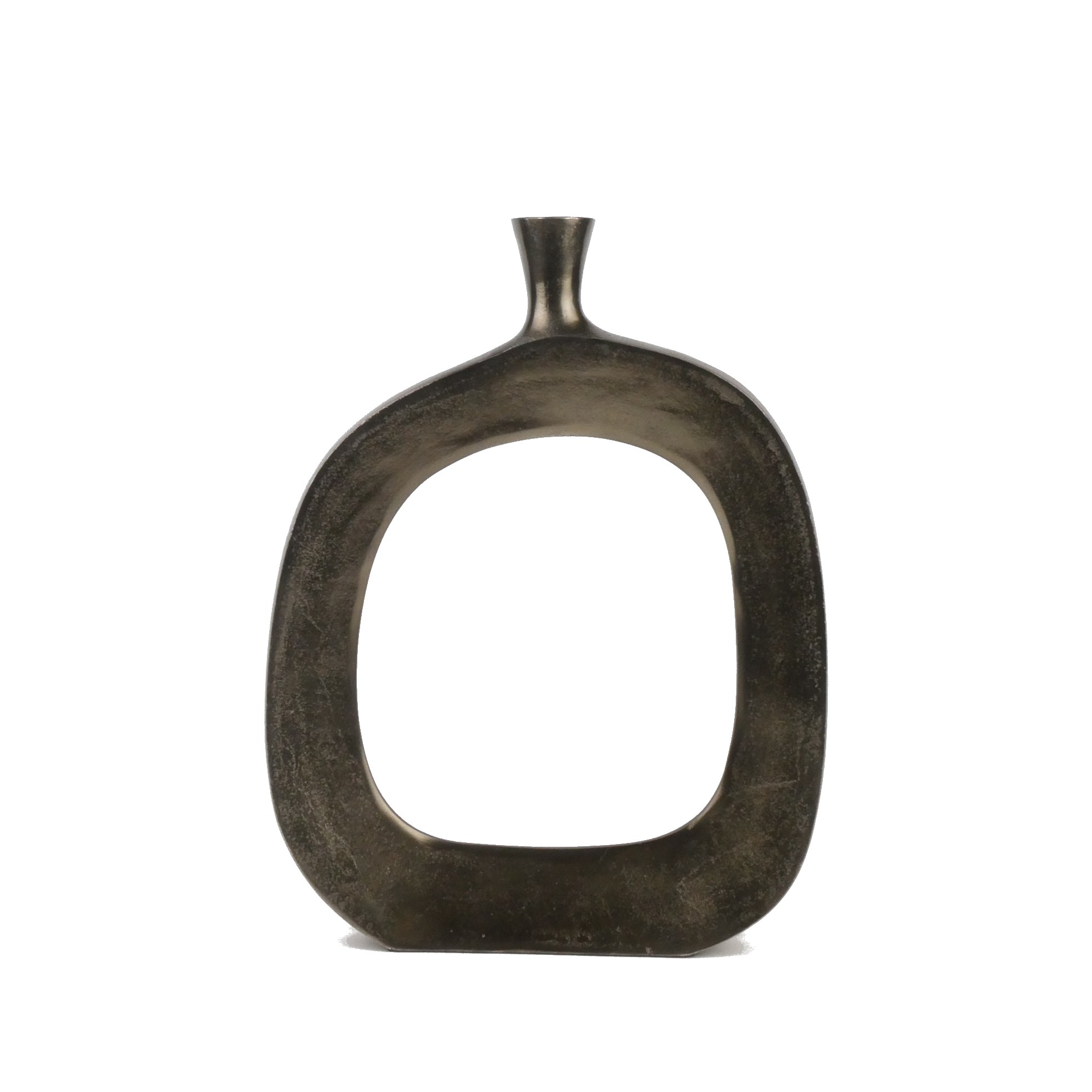 Aluminium Vaas Antique Nickel H 49cm 1 Aluminium Vaas Antique Nickel H 49cm