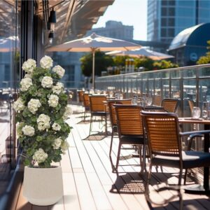 Geranium kolom kunstplant 120cm UV Creme