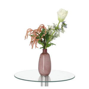 Handgebonden Kunstboeket Bella Roma - Roze - Met vaas