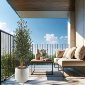 Kunst Buxus Haagplant 165cm Groen/rood