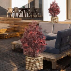 Ming Aralia kunstplant UV 90cm Burgundy