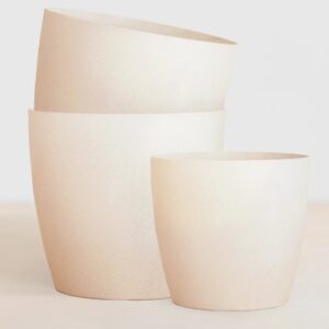 Bio Oslo wit Plantenpotten bundel - 3 stuks