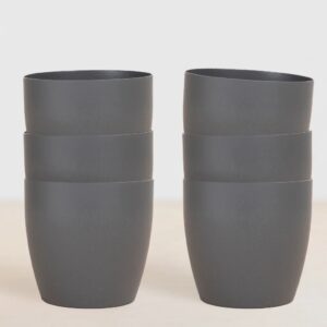 Bio plantenpotten bundel antraciet - P12 (6 stuks)