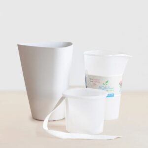 Zelfwaterende bloempot - Basel - Wit - P12