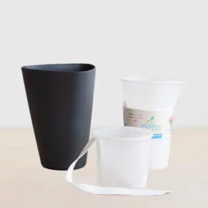 Zelfwaterende plantenpot - Basel - Antraciet - P12