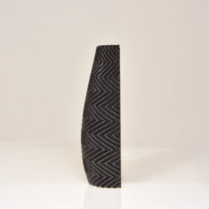 Felicia 3D wandvaas 18x8x5cm Zwart Metallic