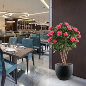 Rhododendron Kunstplant Deluxe 115cm Cerise