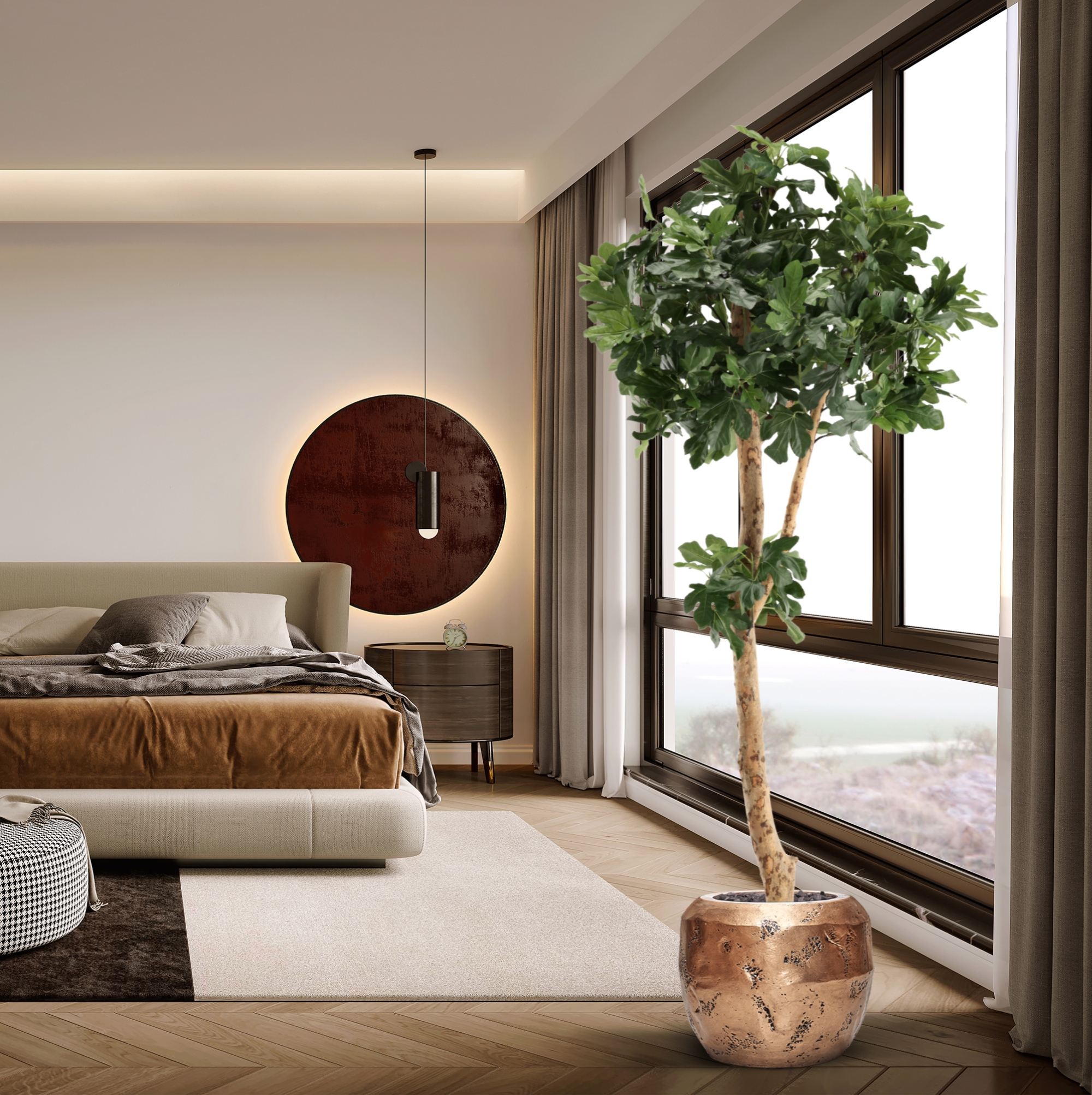 Vijgen Kunstboom Deluxe 210cm 1 Vijgen Kunstboom Deluxe 210cm