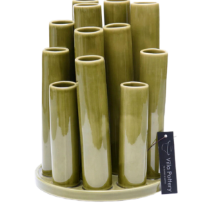 Twist & Tube Vaas 19x19x25cm rond lichtgroen