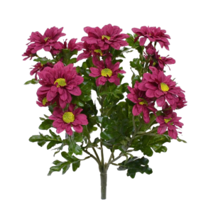 Chrysant kunstboeket 35 cm burgundy
