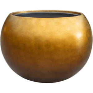 Baq Metallic Silver leaf Globe Matt Honey (met inzetbak) 60x43cm