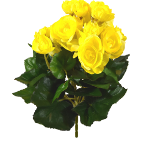 Begonia kunstplant 20cm - geel