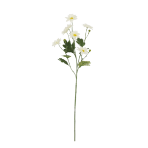 Chrysant Kunsttak 68cm Wit