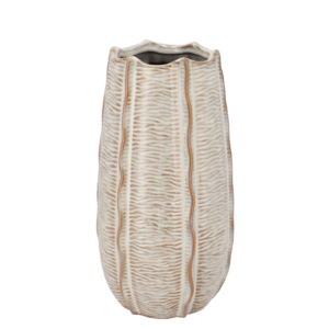Sifan witte vaas 17x17x31cm