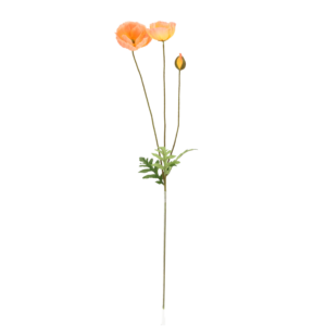 Klaprozen Kunsttak 76cm Zalm