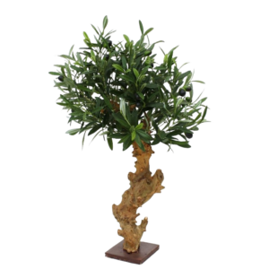 Olijf Bonsai deluxe kunstboom op voet 60cm