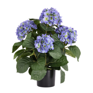 Hortensia deluxe kunstplant 45cm - blauw